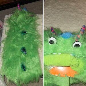 Green Monster Costume with Horns